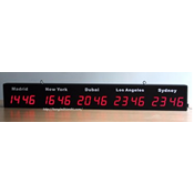 Đồng hồ led treo tường hiển thị giờ quốc tế
