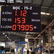 Bảng led hiển thị đường kính, tốc độ, số lượng